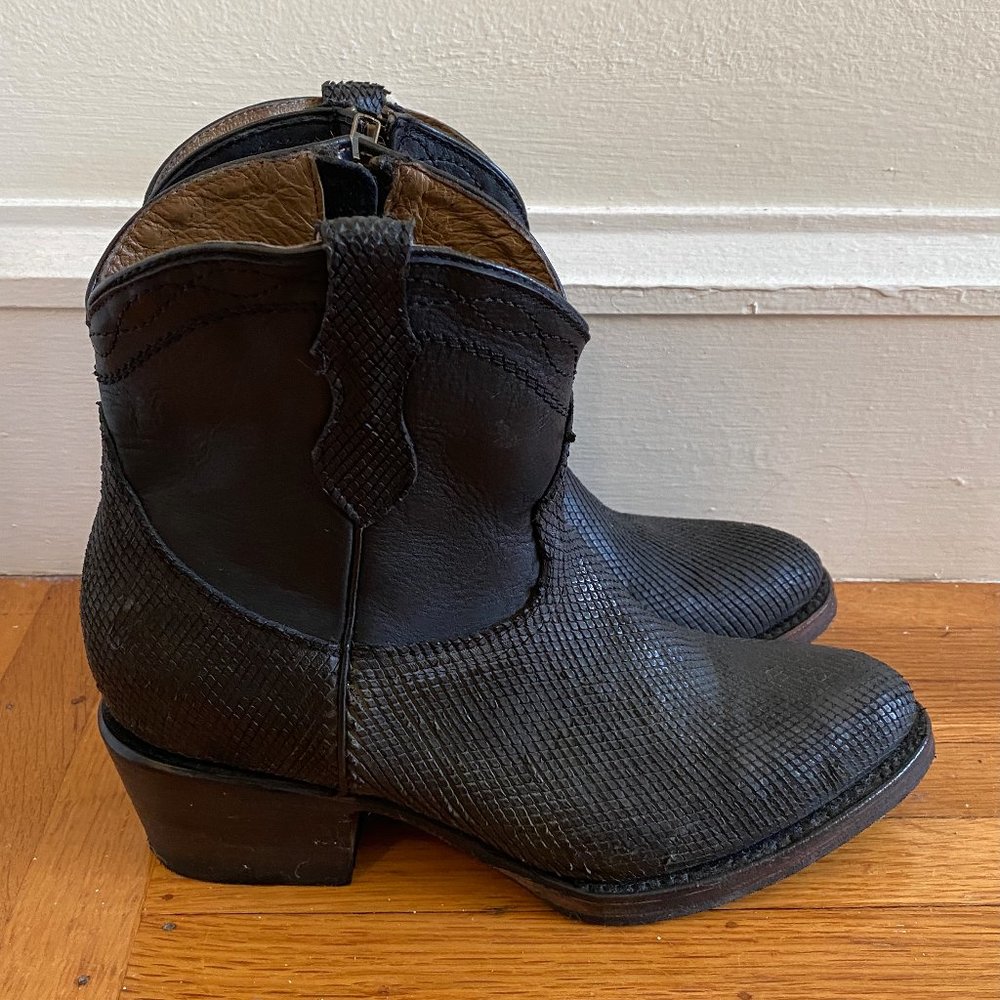 Seal of the Sutro Black Snakeskin Cowboy Boots